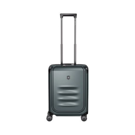 Hardside carry-on luggage in green, made of SORPLAS™ polycarbonate with expandable capacity and quick-access front compartment.