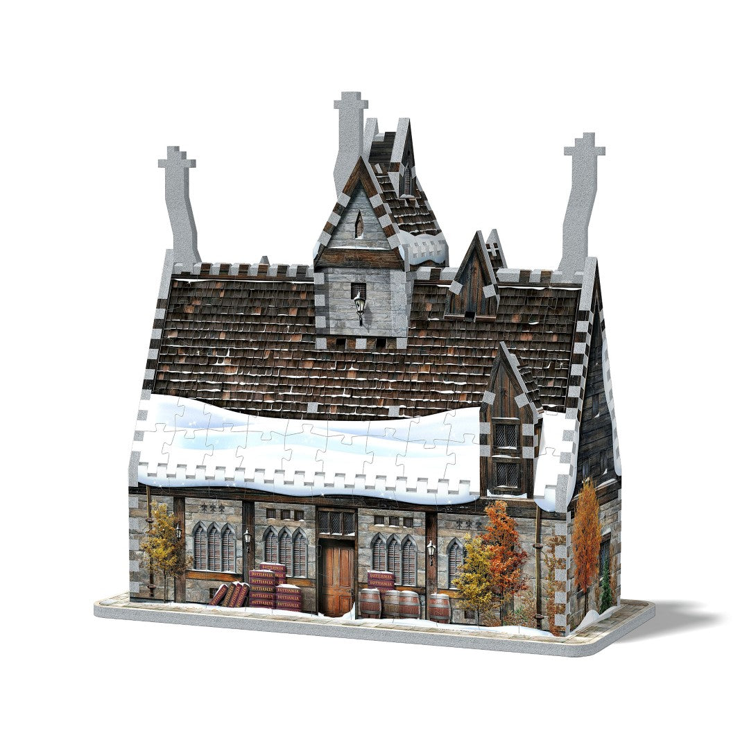 3D Jigsaw Puzzle of Hogsmeade's iconic Three Broomsticks pub, perfect for Harry Potter fans and collectors.