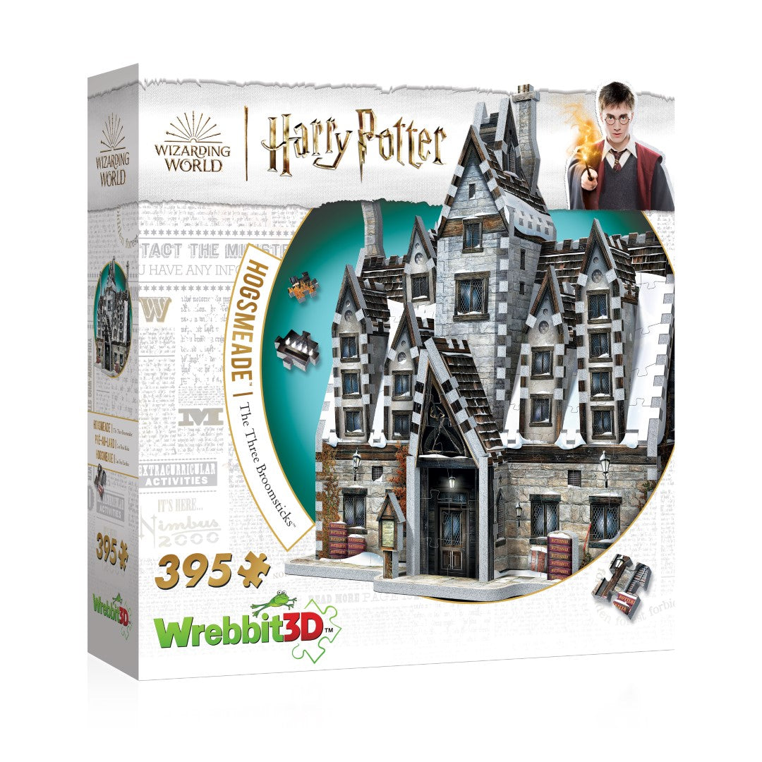 3D jigsaw puzzle of Hogsmeade's The Three Broomsticks, capturing magical details from the Wizarding World for fans to build and enjoy.