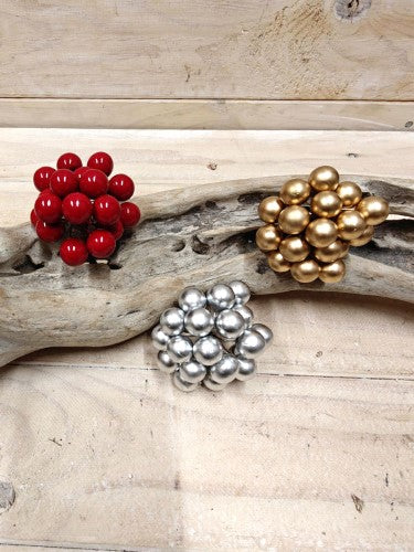 Artificial Berry Bunch x 20 - Silver (4")