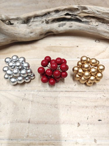 Artificial Berry Bunch x 20 - Silver (4")