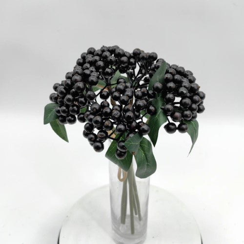 Artificial Berry Bunch X 5 (Black)