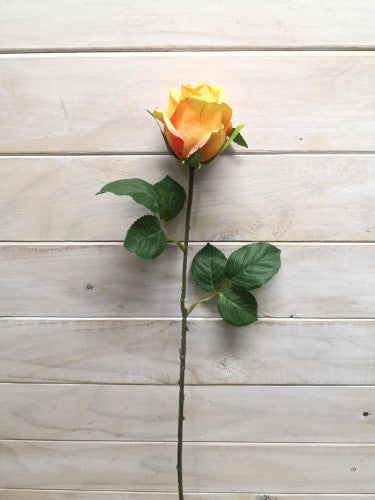 Artificial Limbo Rose Bud Stem (Orange)