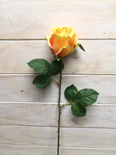 Artificial Limbo Rose Bud Stem (Orange)