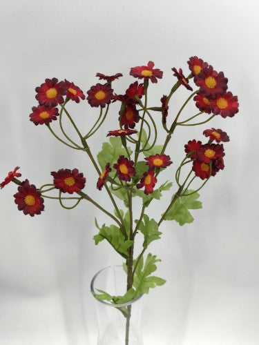 Artificial Mini Wild Daisy Spray X 30 (Red)