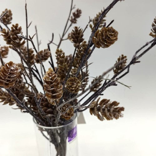 Artificial Brown Pine Cone Pick (Brown)