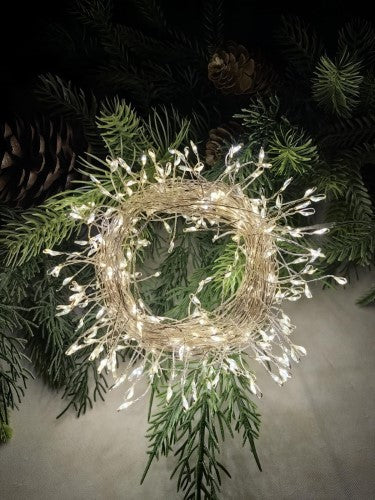 Firecracker Silver String with 100 Warm Lights (3M)