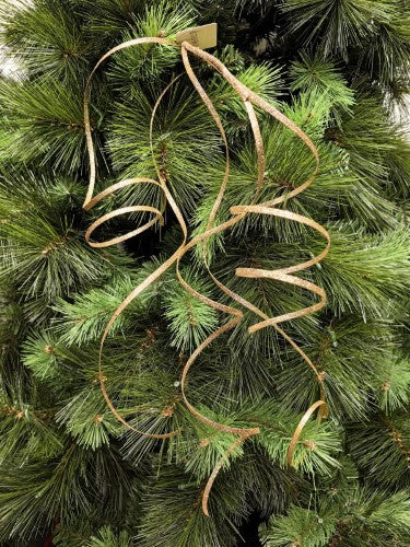 Tree Ornament - Glitter Thin Curly Twig Spray X 5 (Champagne)