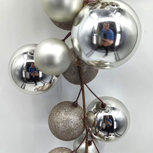 Mixed Christmas Bauble Ball Garland (200cm)