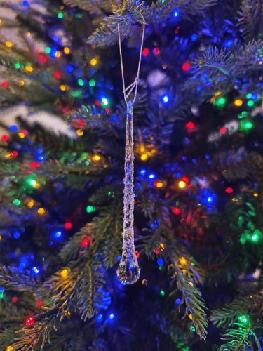 Tree Ornament - Crystal Water Drop (Box of 6)