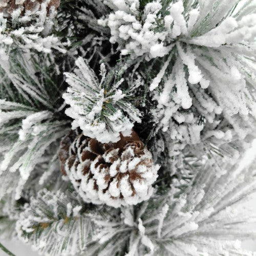 Pine Chistmas Tree With Pinecones & 1300 Lights & 10446 Tips - 12'