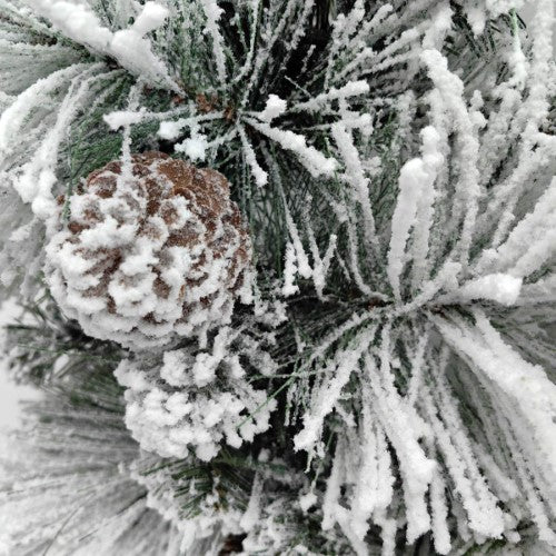 Pine Chistmas Tree With Pinecones & 1300 Lights & 10446 Tips - 12'