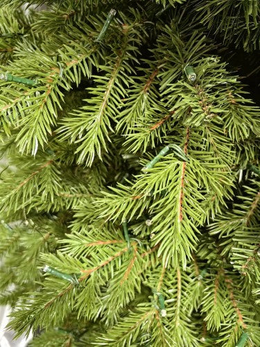 Mixed Juniper Pine Christmas Tree with 1500 LED Lights & 3913 Tips - 7.5'
