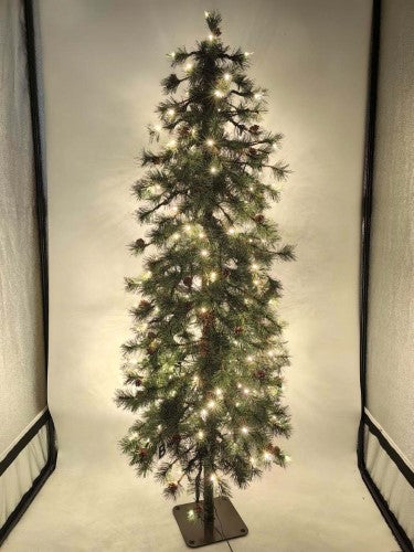 Needle Pine Christmas Tree = & 160 Multi Function LED Lights & 316 Tips - 5'