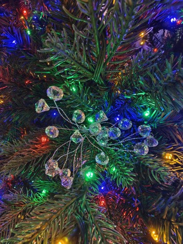 Tree Ornament - Floral Acrylic Crystal Drop
