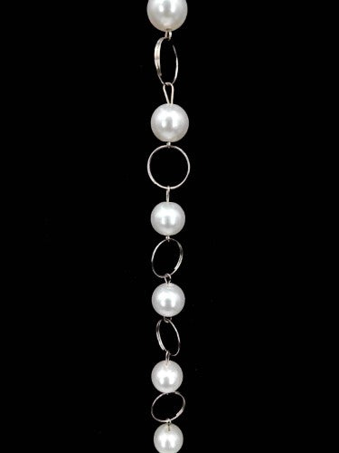 Pearl Chain - 100cm White (12mm)