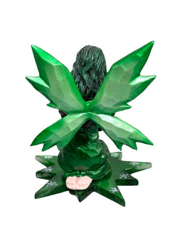Ornament - Green Crystal Heart Fairy (10 x 10 x 8.5cm)