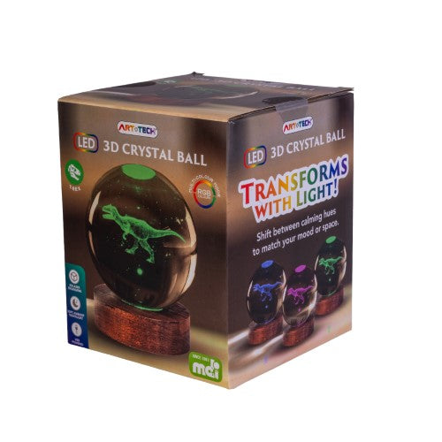 3D Crystal Ball Lamp - T-Rex (8 x 8 x 9.5cm)