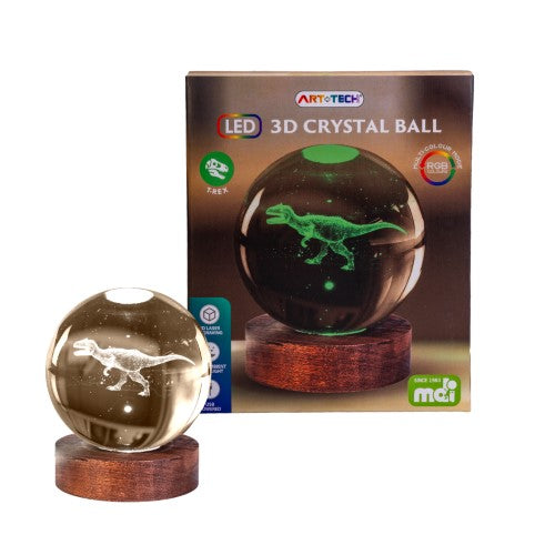 3D Crystal Ball Lamp - T-Rex (8 x 8 x 9.5cm)