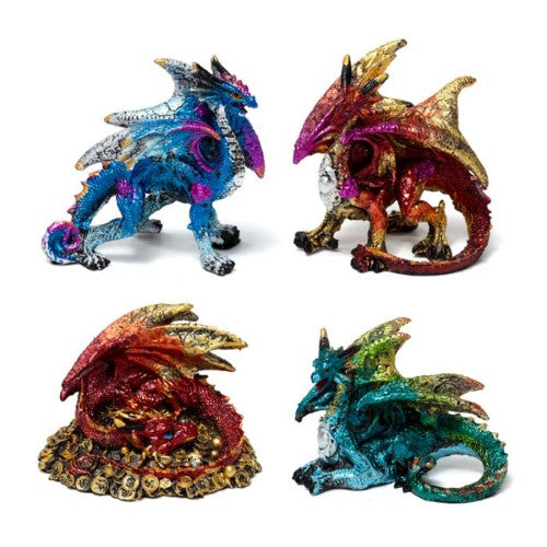 Ornament - Enchanted Nightmare Mini Elemental Dragon (Set of 4 Assorted)