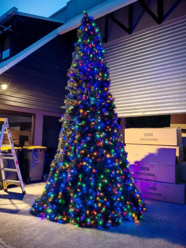 PVC Green Pine Tree with Metal Frame - 13'