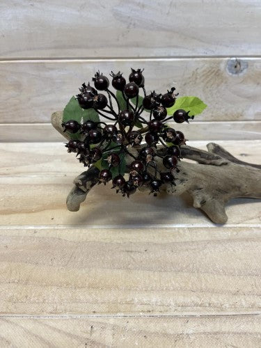 Artificial Small Rosehip Bundle x 5 (Dark Burgundy)