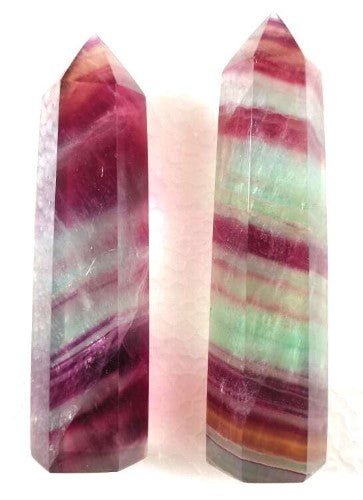 Crystal Point - Rainbow Fluorite (110-150g)