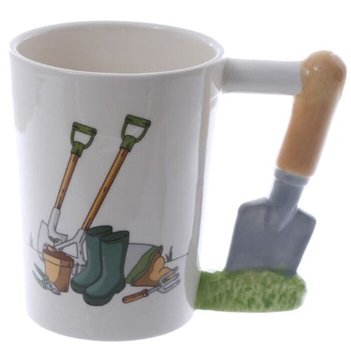 Ceramic Shaped Handle Mug - Garden Trowel (400ml)