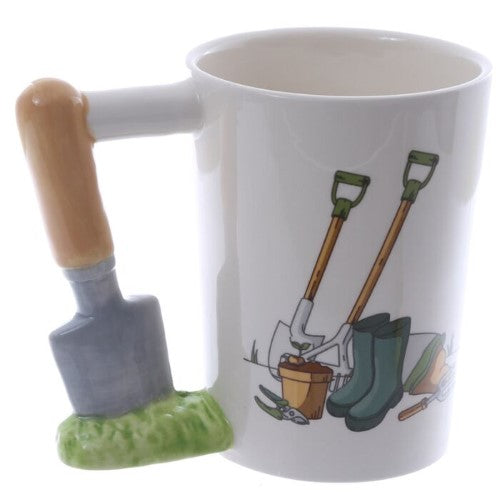 Ceramic Shaped Handle Mug - Garden Trowel (400ml)