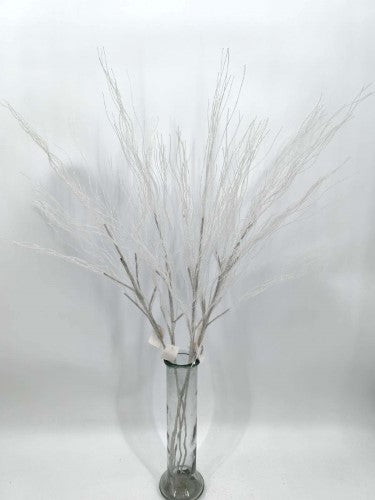 Artificial Twig Willow Spray (White Glitter)