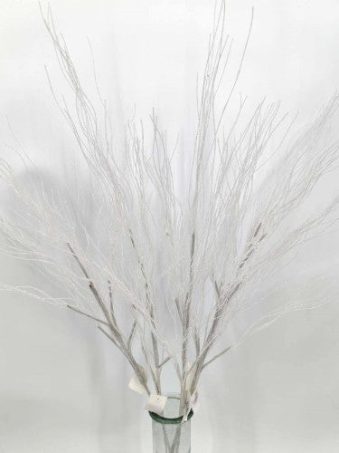 Artificial Twig Willow Spray (White Glitter)