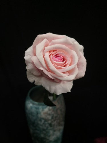 Artificial Velvet Rose Bud Stem - Large (Pink)