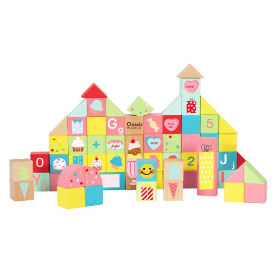 Sweet Cube Blocks - 68pcs - Classic World