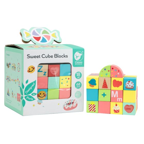 Sweet Cube Blocks - 68pcs - Classic World