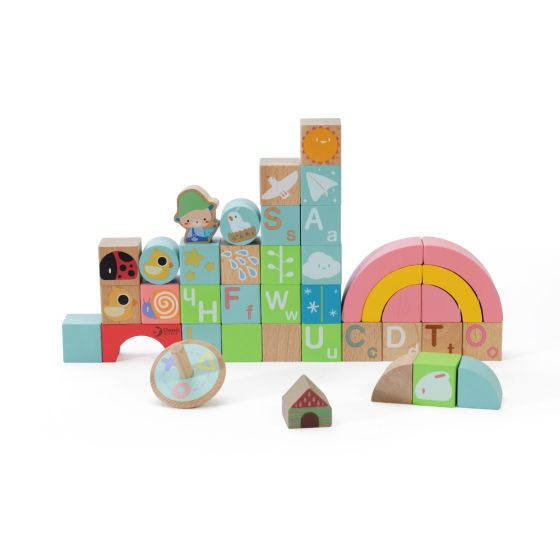 Rainbow Garden Blocks - 40pcs - Classic World
