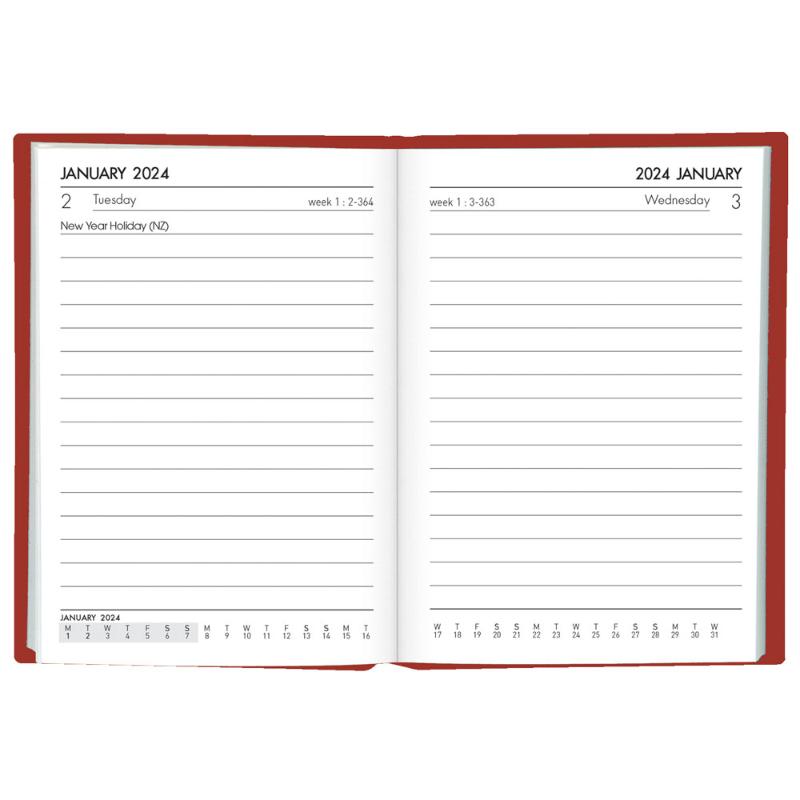 Collins Diary A71P Red Even Year