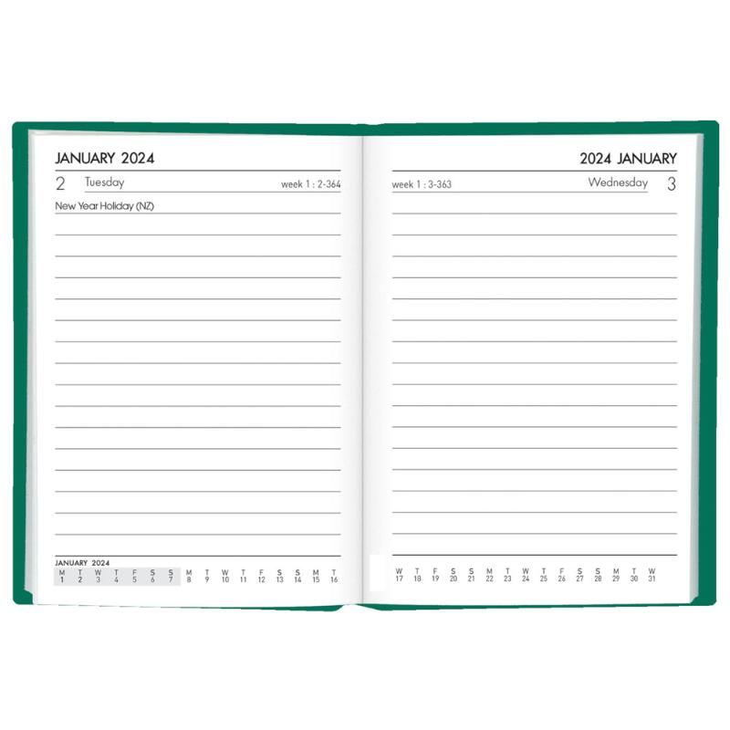 Collins Diary A71P Green Even Year