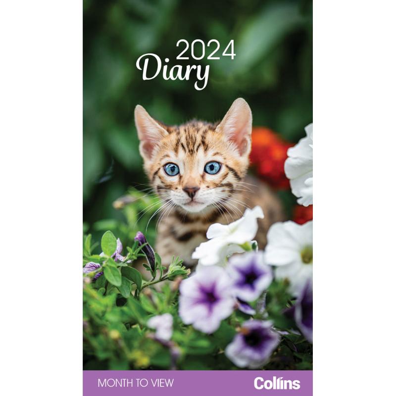 Collins Rosebank Diary Cats & Kittens Month to View Even Year