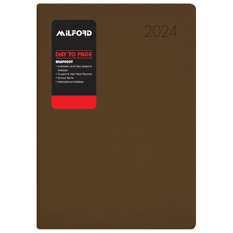 Milford Rhapsody A41 Day To Page Diary Even Year Coffee