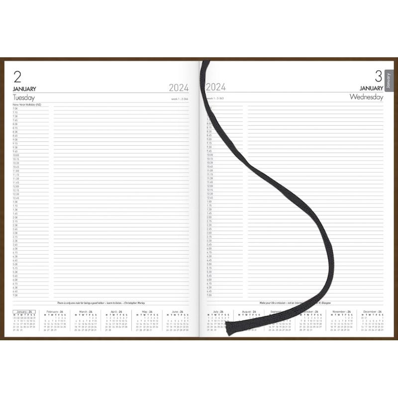 Milford Rhapsody A41 Day To Page Diary Even Year Coffee