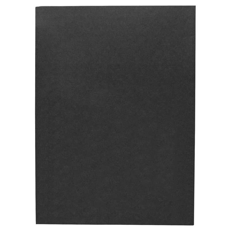 Matte black double pocket presentation folders, 240gsm cardboard, ideal for organized document display and business card insertion.
