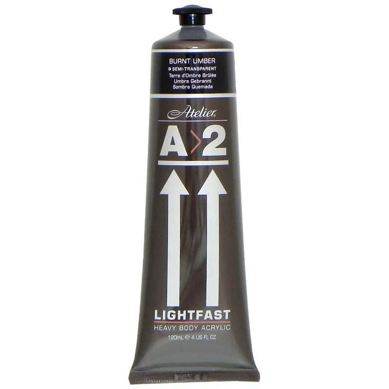 A2 Lightfast Heavybody Acrylic 120ml Burnt Umber