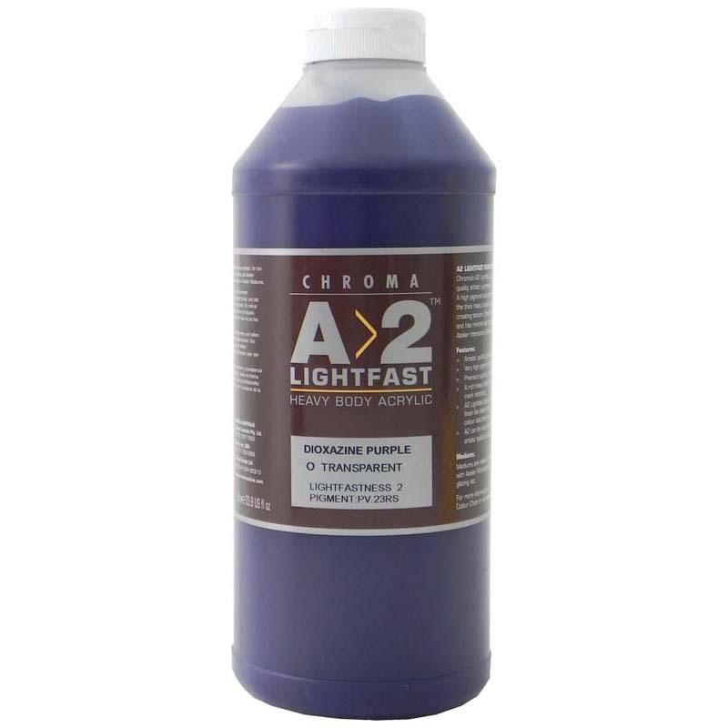 A2 Lightfast Heavybody Acrylic 1 Litre Dioxazine Purple