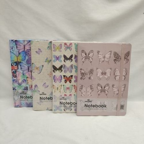 Note Book - Assorted Butterfly 21 x 14.5CM (Box of 12)