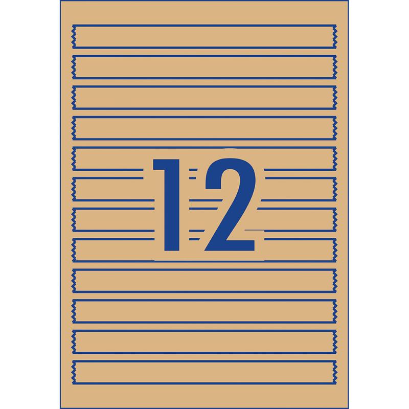 Avery Label L7145 Wrapround Kraft 190x16mm 12up 15 Sheets
