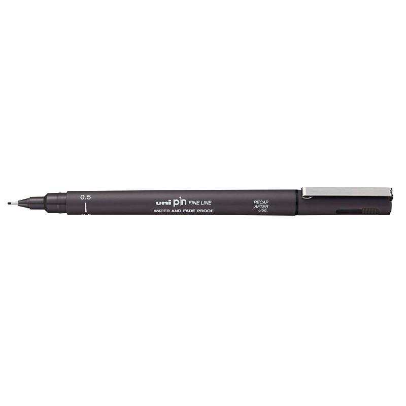 Uni Pin Fineline Permanent 0.5 mm Dark Grey