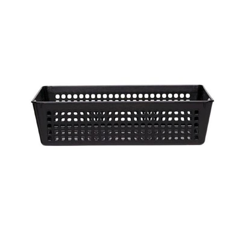 Taurus Medium Basket Tray in black, a stylish storage solution for organizing items in any room or workspace.