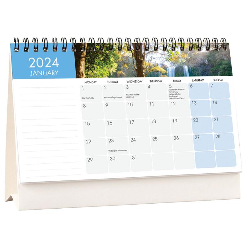 Collins Calendar Flip Over Desk NZ Pictorial 210x150mm Even Year