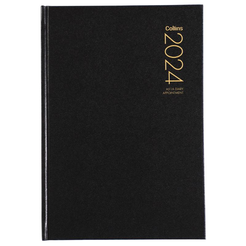 Collins Diary A51A Black Appointment Even Year