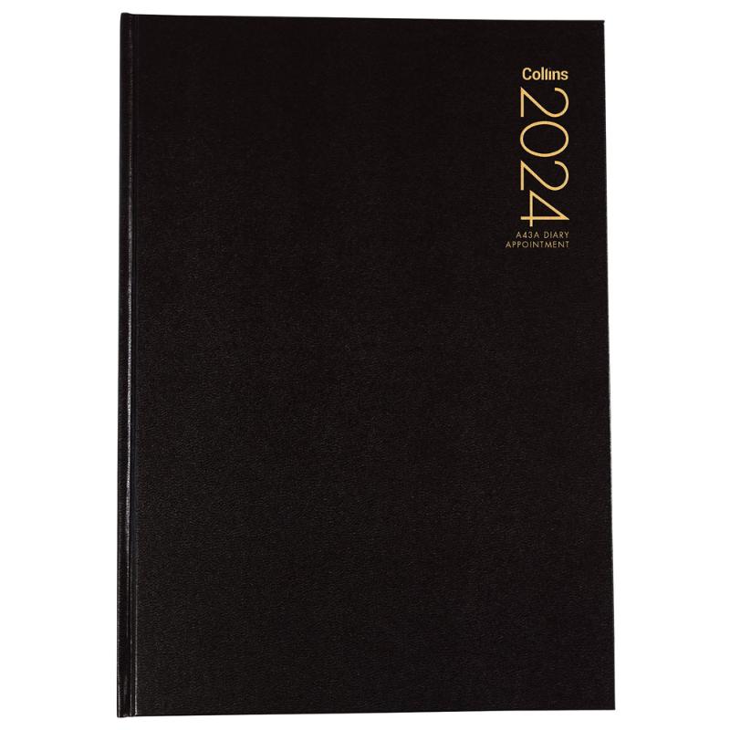 Collins Diary A43A Black Appointment Even Year